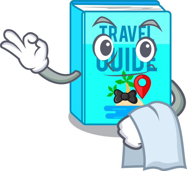 服务员把旅游指南书放在架子上图片下载