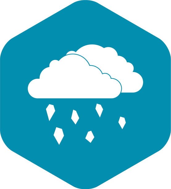 云和冰雹图标简单的风格图片下载