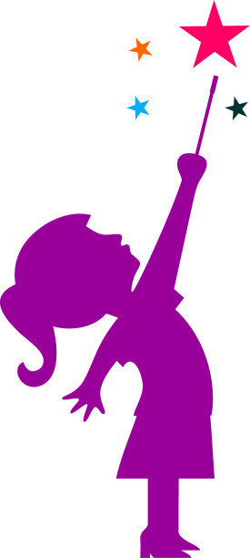 魔术师儿童好玩的标志概念图片下载