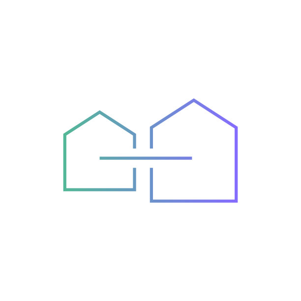 房屋抵押贷款logo线条图标图片下载