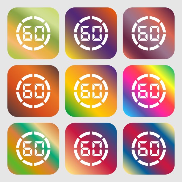 60秒秒表图标标志图片下载