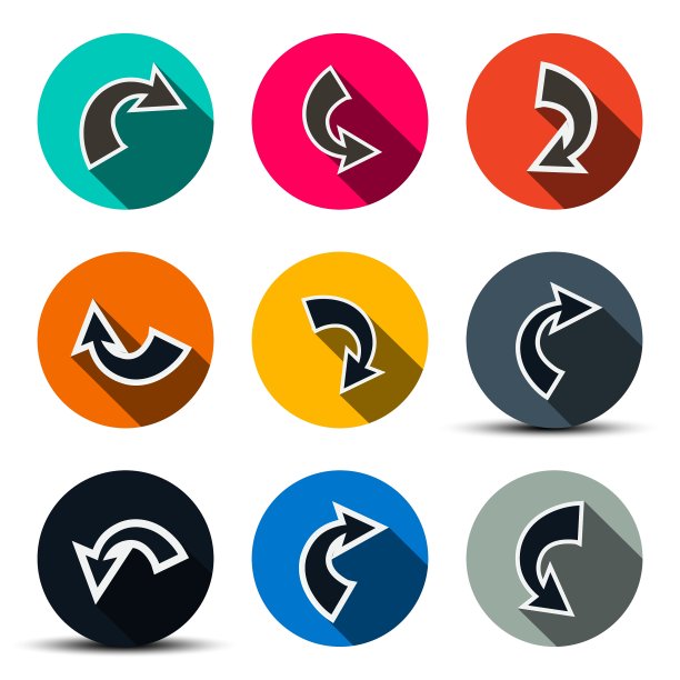 箭头设置圆形箭头图标隔离图片下载