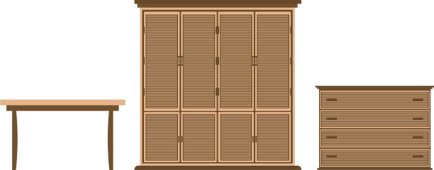 家具设计上设梳妆台柜、桌子一套图片下载