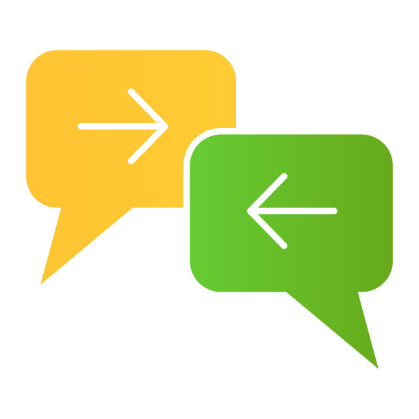 消息交换平面图标对话框颜色图标中图片下载