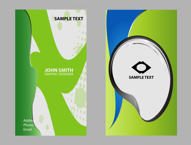 抽象典雅的黑色名片模板图片下载