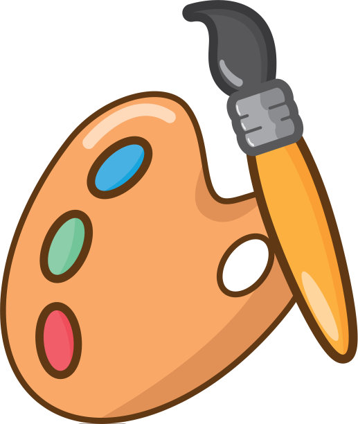 调色板颜色笔刷艺术图片下载