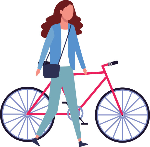 无名女孩和自行车图片下载