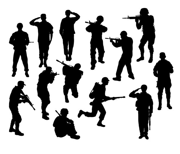 士兵轮廓图片下载