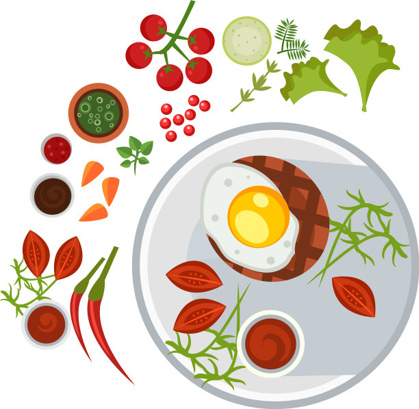 烤牛排配一个鸡蛋图片下载