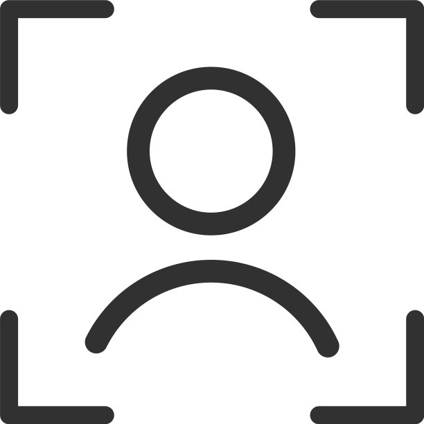 相机聚焦框内的用户图标图片下载