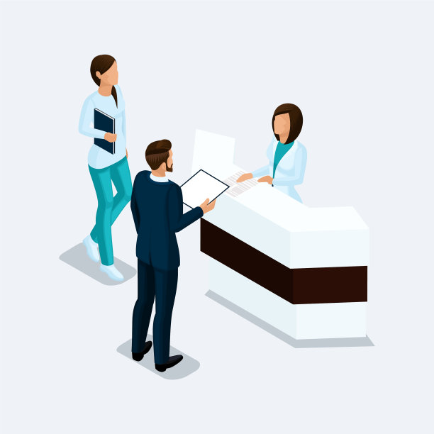 一组等距的医务人员图片下载