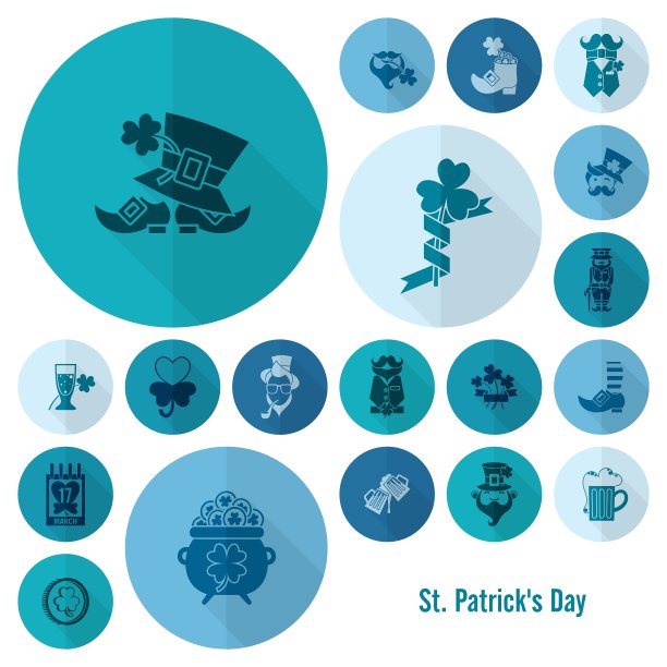 圣帕特里克节图标设置图片下载