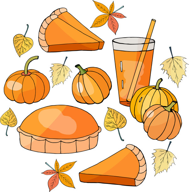 南瓜元素南瓜汁派图片下载
