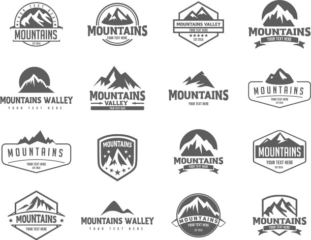 山标志的概念图片下载