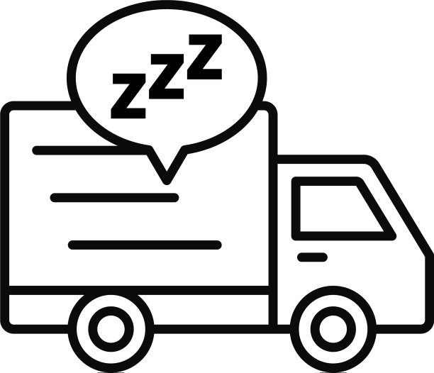 送货卡车睡觉图标送货快递取一图片下载