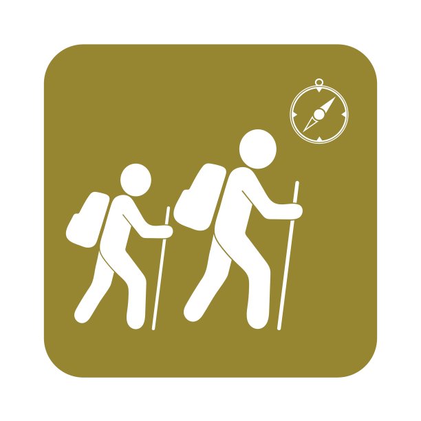 徒步旅行图标图片下载