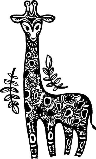 手绘长颈鹿图片下载