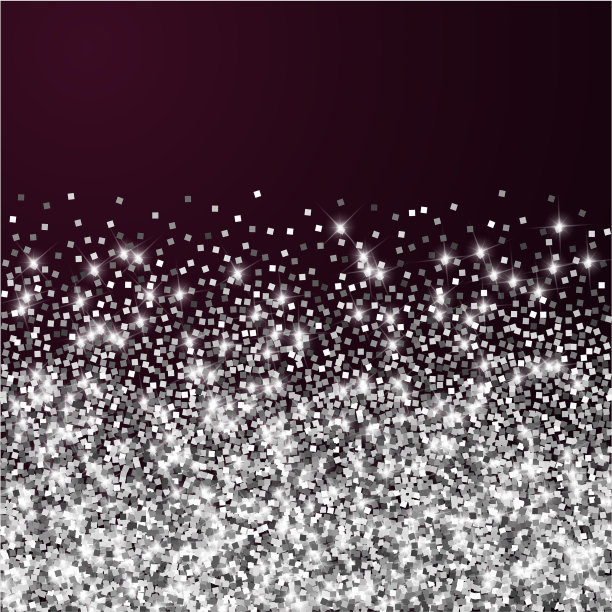 闪闪发光的银光豪华闪闪的五彩纸屑散落图片下载