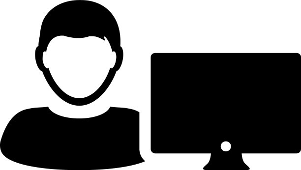 电脑图标男性用户用电脑图片下载
