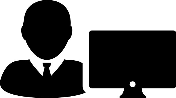 客户图标男性用户用电脑图片下载