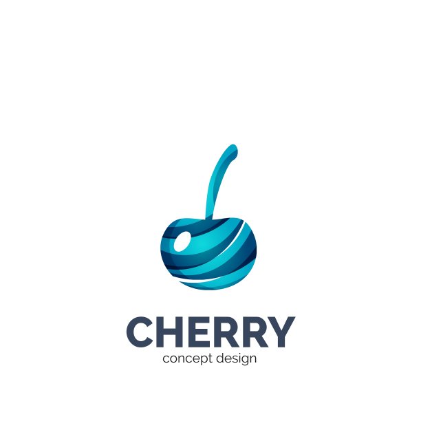 创意抽象的樱桃果标志图片下载