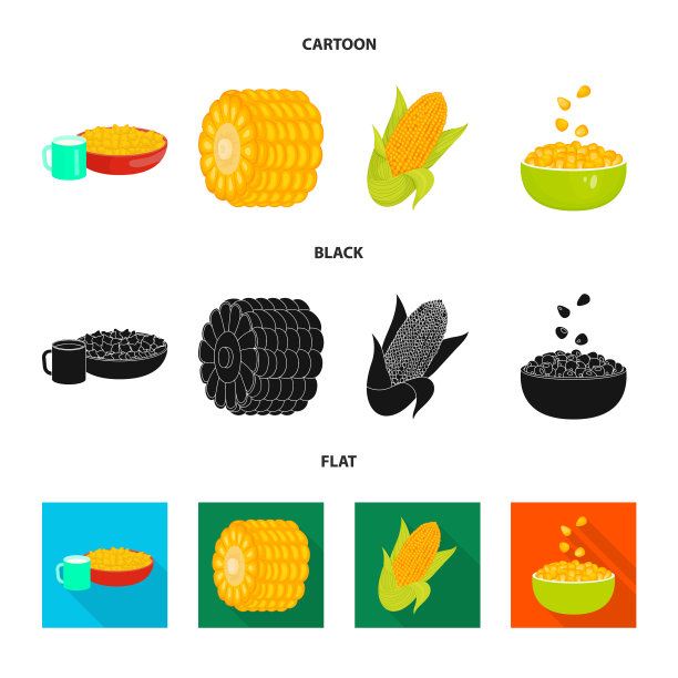 玉米地和蔬菜标志的设计图片下载