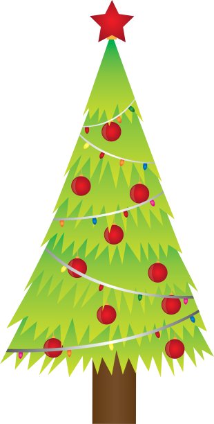 圣诞树松树圣诞图标图片下载