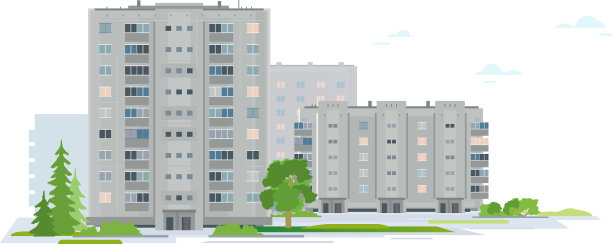 东欧城市的住宅区图片下载