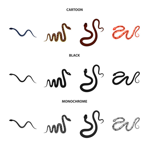 设计哺乳动物和危险标志套图片下载