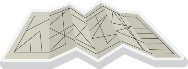 用线条勾画建筑平面图图片下载