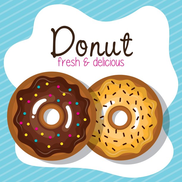 美味的甜甜圈面包店图片下载