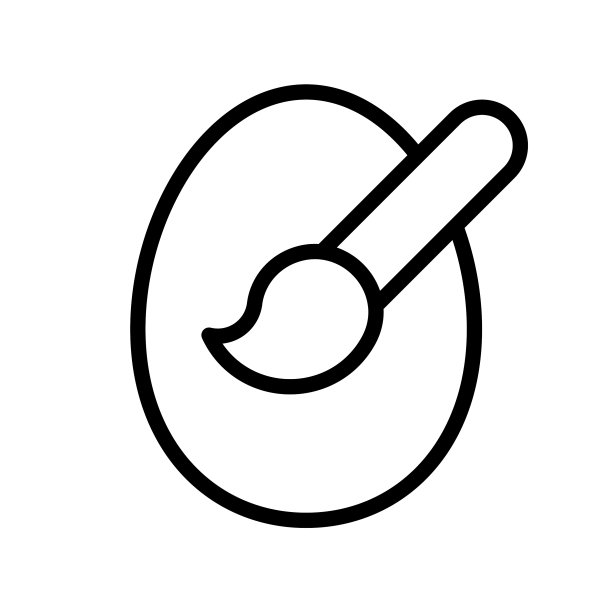 彩蛋画复活节线图标可编辑的笔触图片下载