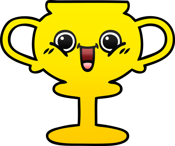 渐变渐变卡通奖杯图片下载