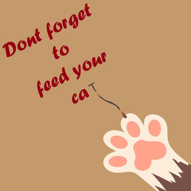 带有爪子的猫爪印图片下载