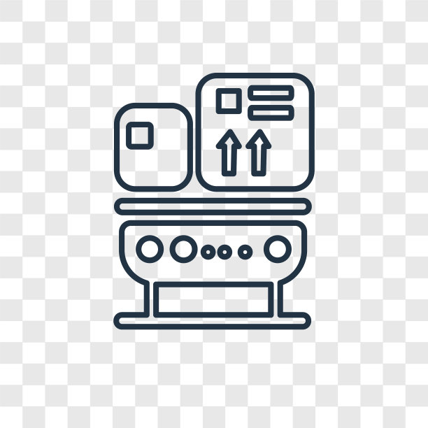 输送机概念线性图标隔离图片下载