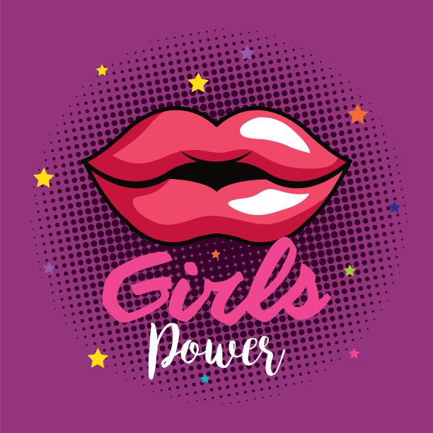 有女人嘴唇的女强人牌图片下载