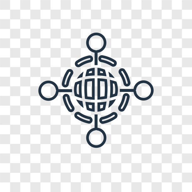 互联网概念线性隔离图标图片下载
