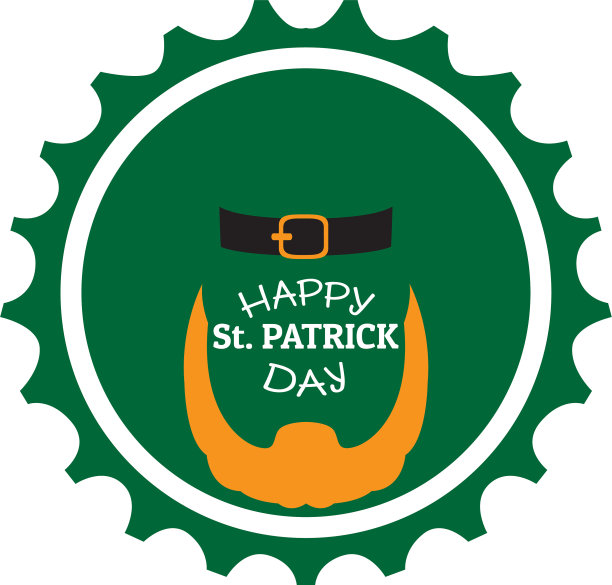 帕特里克日标签上有一个抽象的爱尔兰精灵图片下载