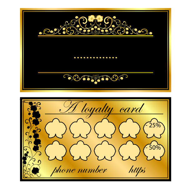 两张金兰花的名片图片下载