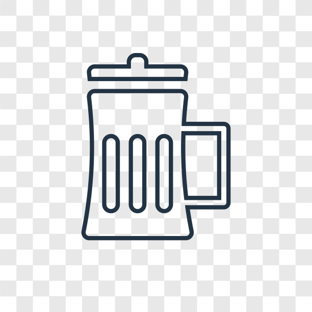 啤酒杯线性概念图标图片下载