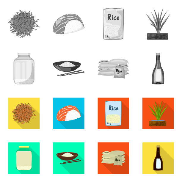 农作物和生态符号的设计图片下载