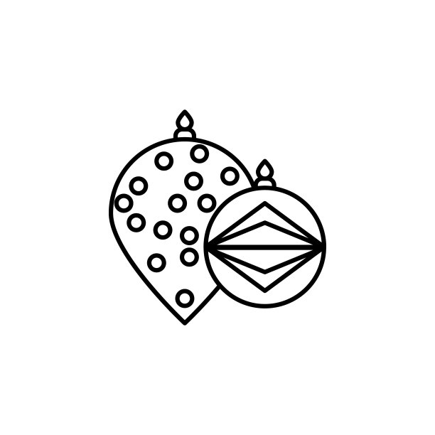 圣诞玩具大纲图标元素的新年图片下载