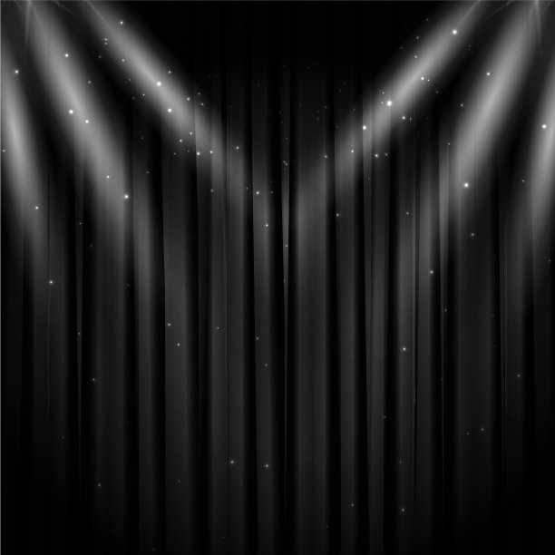 黑色舞台幕布背景图片下载
