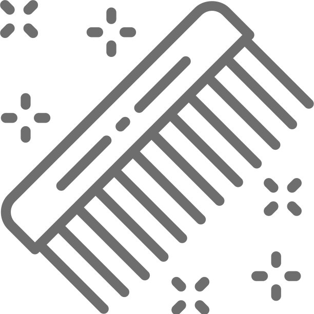 美发梳子理发刷工具线条图标图片下载