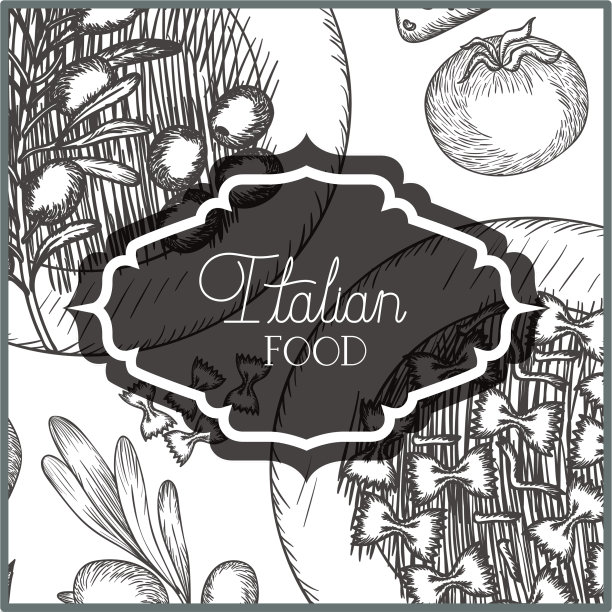 优雅的框架维多利亚与意大利食物图片下载