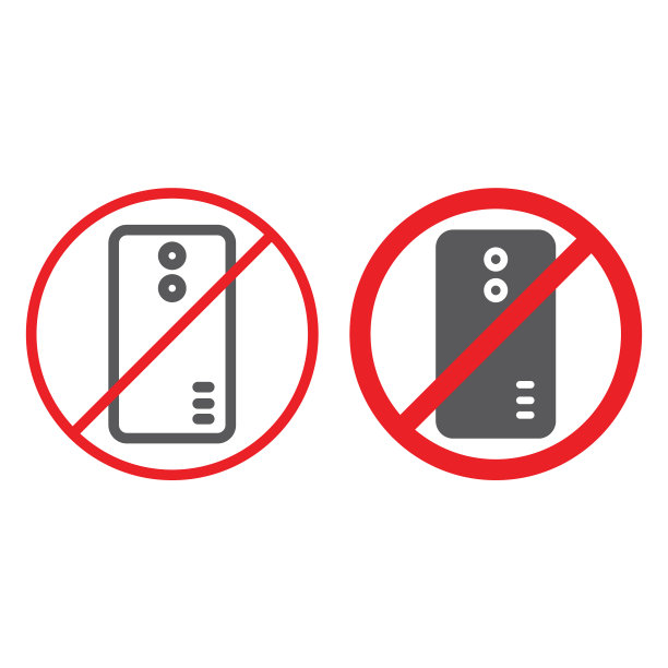 没有电话线路和字形图标禁止和禁止图片下载