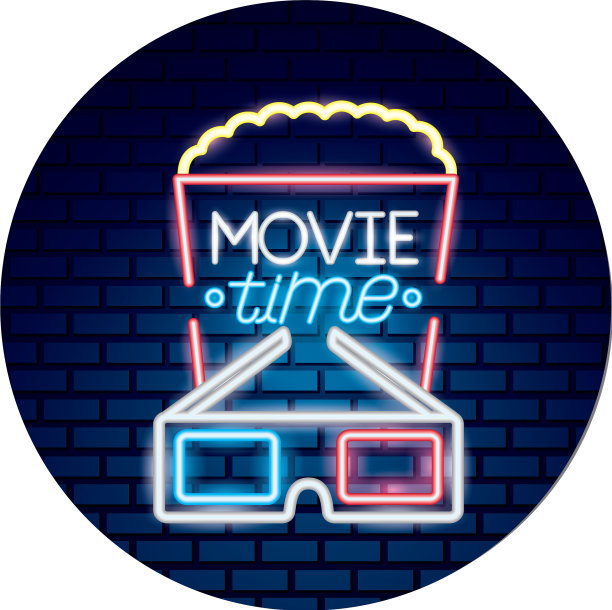 电影时间霓虹灯图片下载
