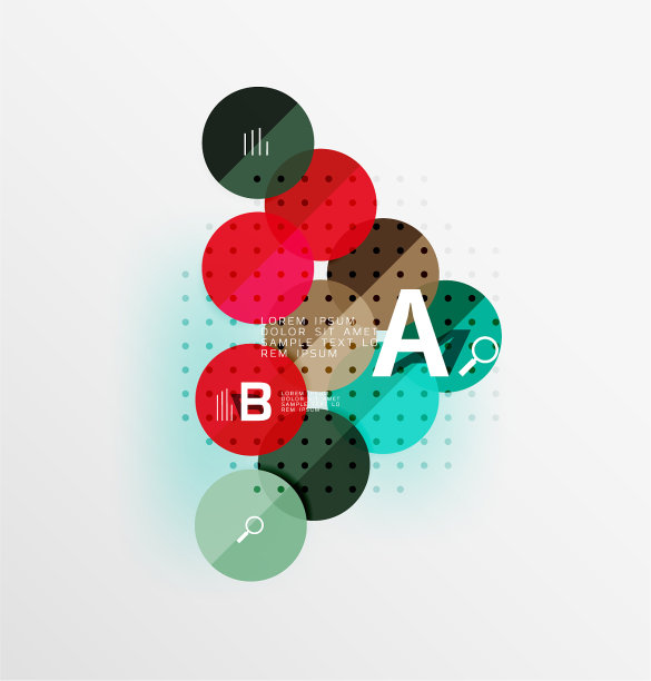 圆现代几何信息图形背景图片下载