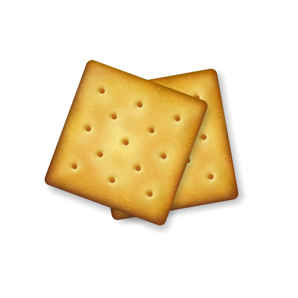 逼真3D方形美味咸味饼干图片下载
