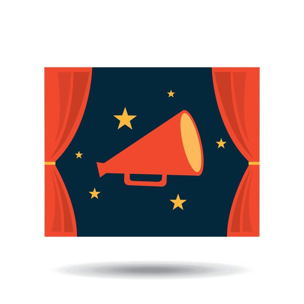 概念影院影院扩音器平面设计图片下载